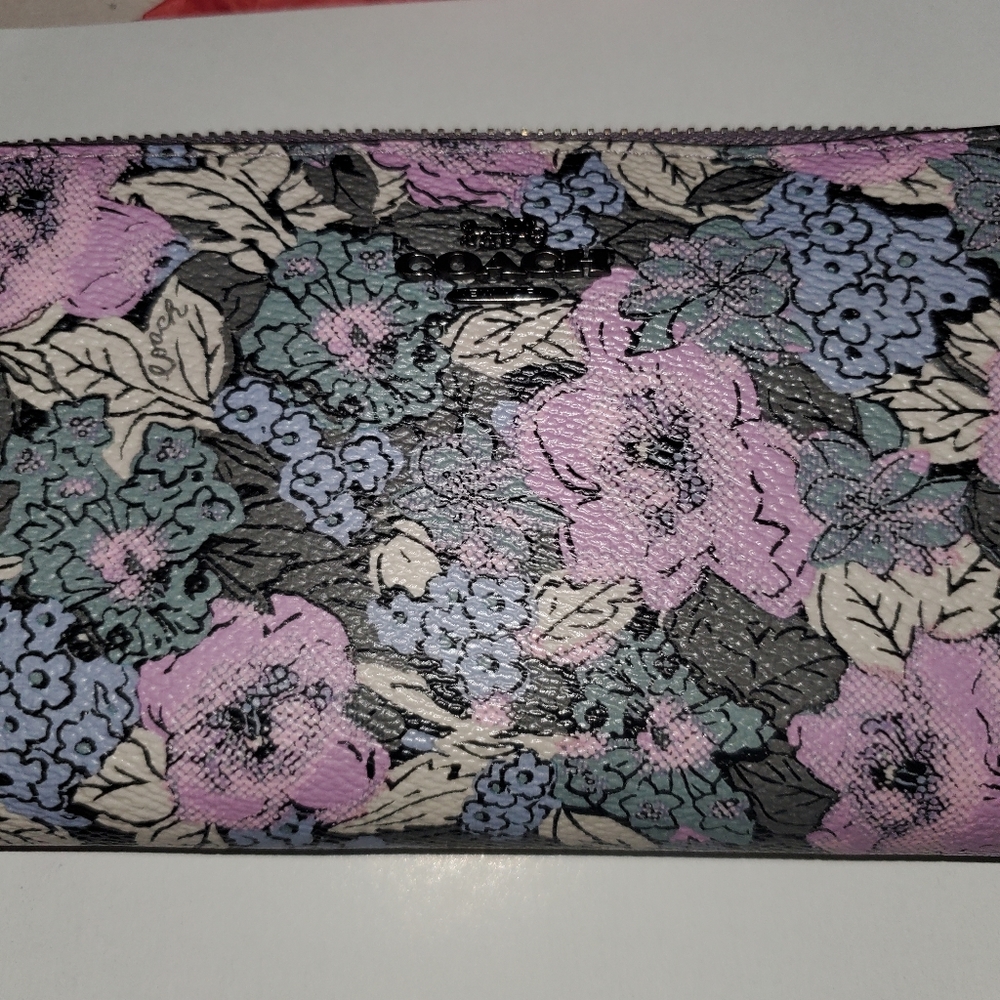 Heritage Floral Print Coach Wallet